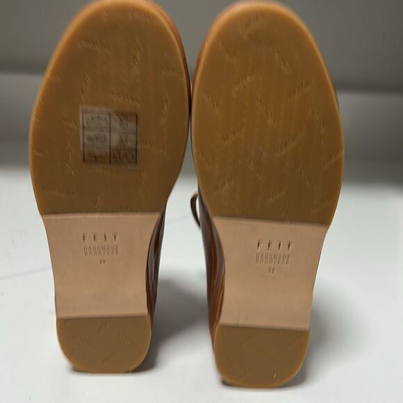 FEIT Hand Sewn Tan Leather Low Top Sneakers - Sz 35 - US 5 - Picture 11 of 15